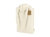Bolsa de algodón reciclado Flerix 260 g con cordones de algodón reciclado 260 g/ m2, vista lateral