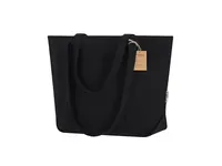 Bolsa de canvas reciclado Mulon 300 g con bolsillo de canvas reciclado 300 g/ m2, vista lateral
