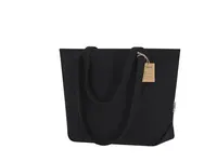 Bolsa de canvas reciclado Mulon 300 g con bolsillo de canvas reciclado 300 g/ m2, vista frontal
