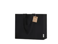 Bolsa de canvas reciclado Lilan 300 g con fuelle de canvas reciclado 300 g/ m2, vista frontal