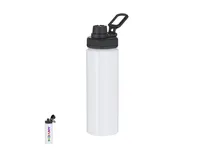 Bidón de aluminio Yakye 800 ml sublimación asa ajustable de aluminio, vista frontal