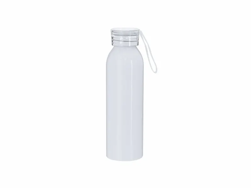 Bidón de aluminio Alorin 650 ml para sublimación en blanco de aluminio, vista frontal
