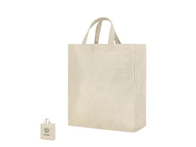 Bolsa de poliéster sublimable con fuelle personalizable