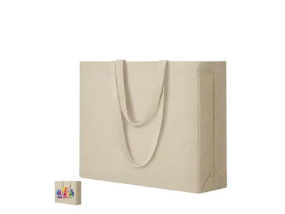 Bolsa de poliéster sublimable con fuelle personalizable