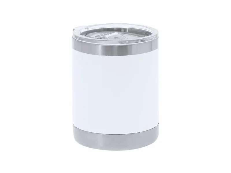 Vaso térmico de acero Teyana 380 ml para sublimación en blanco de acero inox, vista frontal
