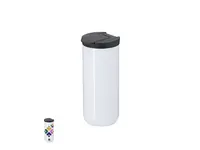 Vaso térmico de acero Lyrena 370 ml sublimación antifugas de acero inox, vista frontal