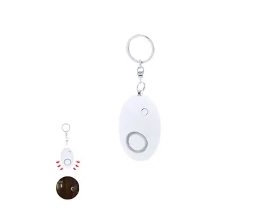 Alarma personal con linterna led y mosquetón personalizable