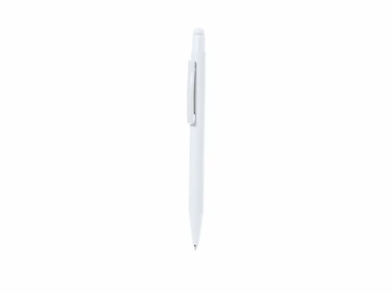 Bolígrafo puntero de aluminio Reffel goma marcaje láser en blanco de aluminio, vista frontal