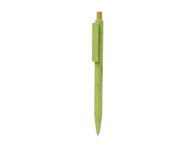 Bolígrafo caña de trigo Tarflex con pulsador de bambú personalizable