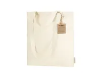 Bolsa de algodón reciclado Drulik 140 g con doble asa de algodón reciclado 140 g/ m2, vista lateral