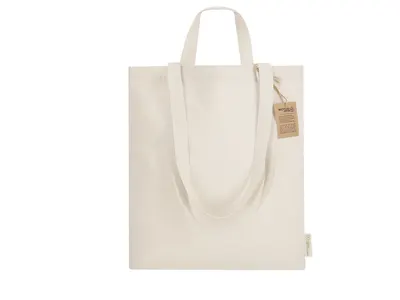 Bolsa de algodón reciclado Drulik 140 g con doble asa personalizable