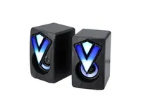 Altavoces gamer Alan con luces led USB, detalle 2