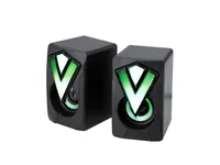 Altavoces gamer Alan con luces led USB, detalle 3