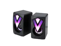 Altavoces gamer Alan con luces led USB, detalle 4