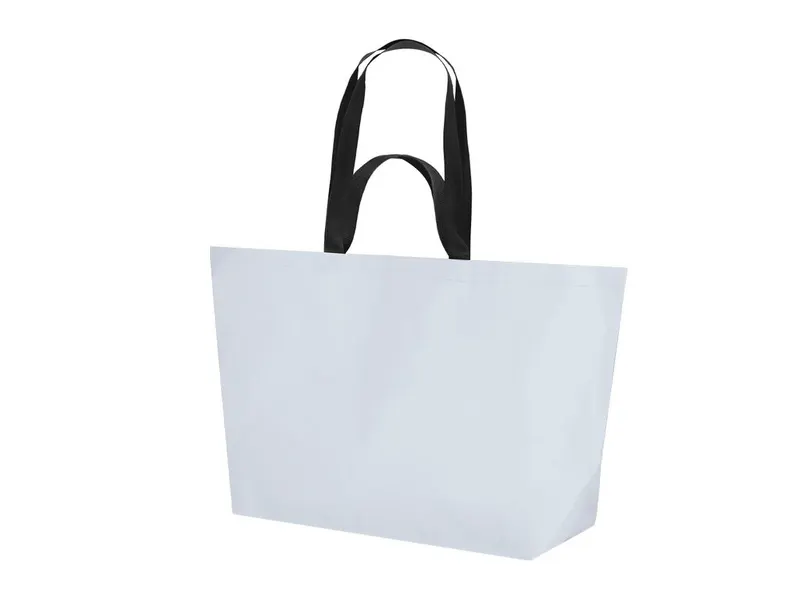 Bolsa de pp woven Torvik laminado doble asa 44 y 77 cm en blanco de PP-Woven, vista frontal