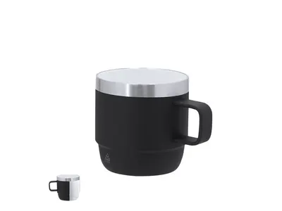 Taza de acero reciclado Milayka 180 ml interior cerámico personalizable