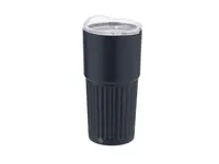 Vaso térmico de acero reciclado Gillan 500 ml biselado de acero inox reciclado, vista lateral