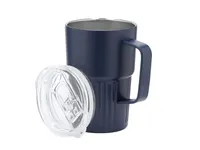 Taza térmica de acero reciclado Finbar 400 ml biselada de acero inox reciclado, detalle 1