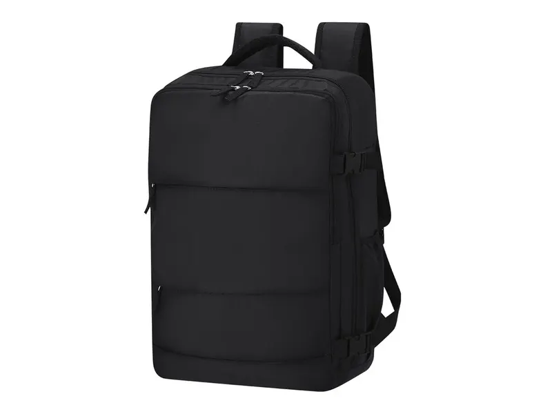 Mochila de viaje cabina poliéster Hinkle 420D en negro de poliéster 420D, vista frontal