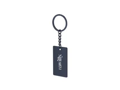 Llavero de acero inoxidable con acabado gomoso personalizable