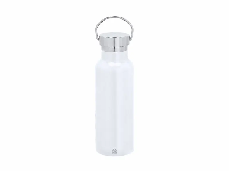 Botella térmica de acero reciclado Libix 500 ml cerámica en blanco de acero inox reciclado/ interior cerámico, vista frontal