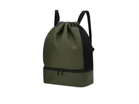 Mochila de PU Handryx cierre de cuerdas bolsillo zapatos de PU, vista lateral