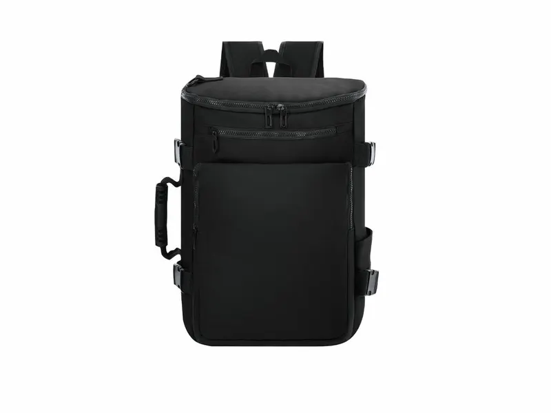Mochila bolso multifunción de PU Rigan cabina en negro de PU, vista frontal