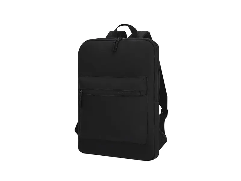 Mochila de PU Yilmir espalda transpirable en negro de PU, vista frontal