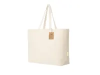 Bolsa de algodón reciclado Todar 220 g fuelle asas 60 cm de algodón reciclado 220 g/ m2, vista lateral