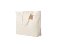 Bolsa de algodón reciclado Todar 220 g fuelle asas 60 cm de algodón reciclado 220 g/ m2, detalle 1