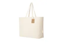 Bolsa de algodón reciclado Todar 220 g fuelle asas 60 cm de algodón reciclado 220 g/ m2, vista frontal