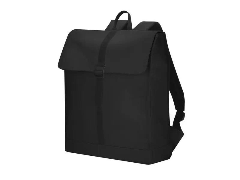 Mochila de PU Teylok hebilla portátil 14 pulgadas en negro de PU, vista frontal