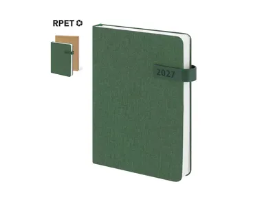 Agenda A5 de RPET bitono con cierre magnético personalizable