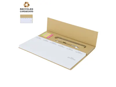 Planificador semanal de mesa con notas y bolígrafo personalizable