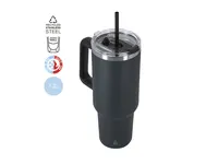 Jarra térmica reciclada Liena 1,2 l doble bebida de acero inox reciclado, vista frontal