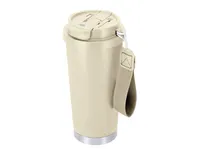 Vaso térmico de acero reciclado Kazont 500 ml con pajita de acero inox reciclado, vista lateral