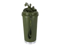 Vaso térmico de acero reciclado Kazont 500 ml con pajita de acero inox reciclado, detalle 9
