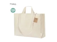 Bolsa de algodón reciclado Oryan 150 g con doble asa de algodón reciclado 150 g/ m2, vista frontal