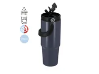 Vaso térmico de acero reciclado Chalmer 900 ml con asa de acero inox reciclado, vista frontal
