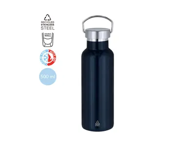 Botella térmica de acero reciclado Muns 500 ml tapón asa personalizable