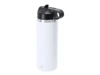 Botella térmica reciclada Gomery 500 ml con pajita de acero inox reciclado, detalle 2