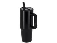 Jarra térmica reciclada Huver 870 ml con boquilla de acero inox reciclado, vista lateral