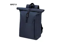 Mochila enrollable de RPET Wendell 300D portátil 15 pulgadas de poliéster 300D RPET, vista frontal
