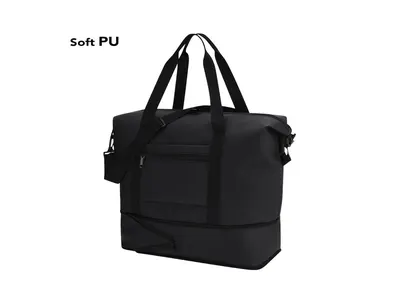 Bolso extensible de PU con bolsillo para trolley personalizable