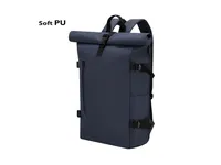Mochila de PU Hedix enrollable con correa pectoral de PU, vista frontal