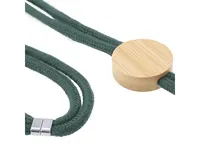 Lanyard de algodón Thorne con soporte para móvil y bambú de algodón/ bambú, detalle 2
