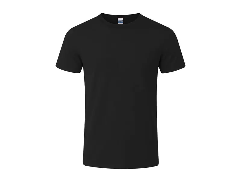 Camiseta de algodón Epika 150 g niño en colores en negro de 100% algodón ring spun, single jersey 150 g/, vista frontal