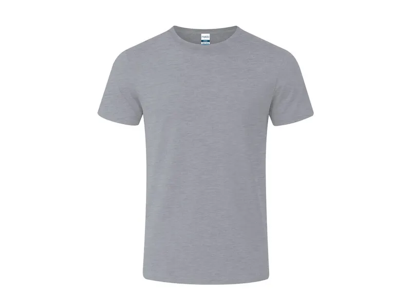 Camiseta de algodón Epika 150 g en colores en gris de 100% algodón ring spun, single jersey 150 g/, vista frontal