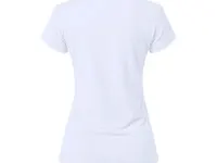 Camiseta de algodón Epika 150 g mujer en blanco de 100% algodón ring spun, single jersey 150 g/, vista lateral