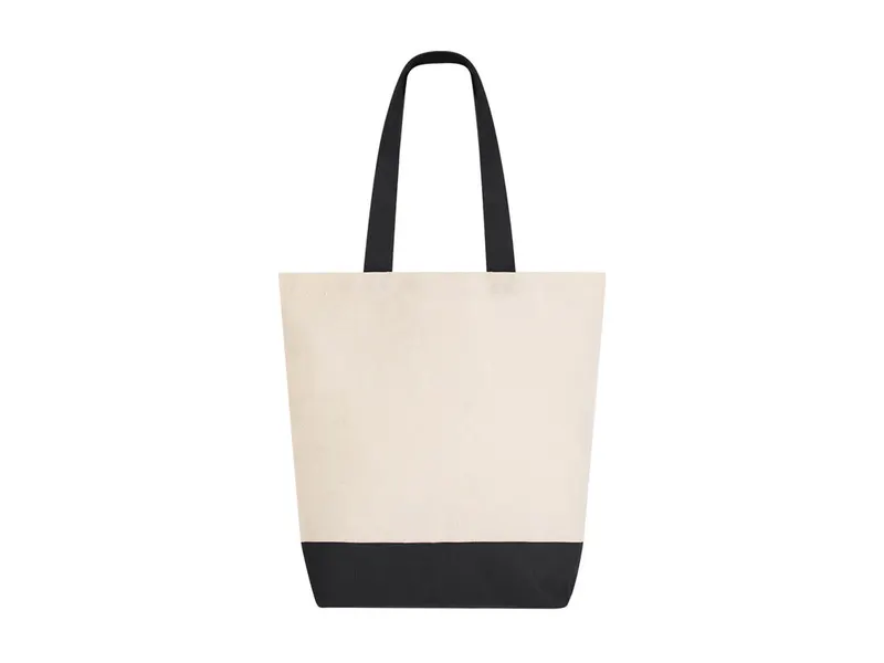 Bolsa de canvas Heleta 280 g con bolsillo interior en negro de canvas 280 g/ m2, vista frontal